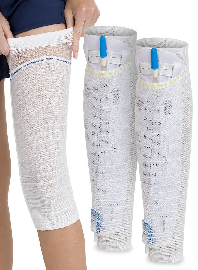 Vive Catheter Leg Bag Holder for Men & Women (2 Pack) - Nephrostomy & Foley Catheter Bag Holder & Cover - Urine Drainage & Storage Bag Holder Stays in Place - Catheter Stabilization (Medium) - Image 1